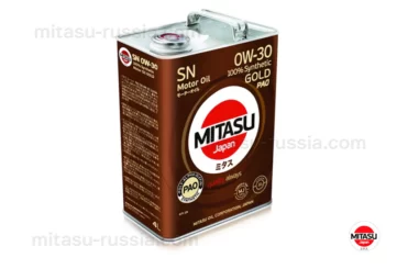 MJ 103 MITASU GOLD PAO SN 0W-30 ILSAC GF-5 100% Synthetic MJ1034